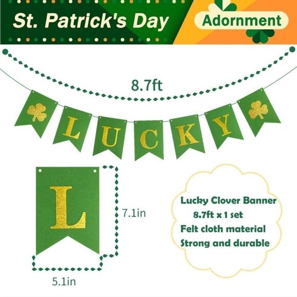 NWT Lucky St Pat's Decorations Kit - Picture 2 of 6
